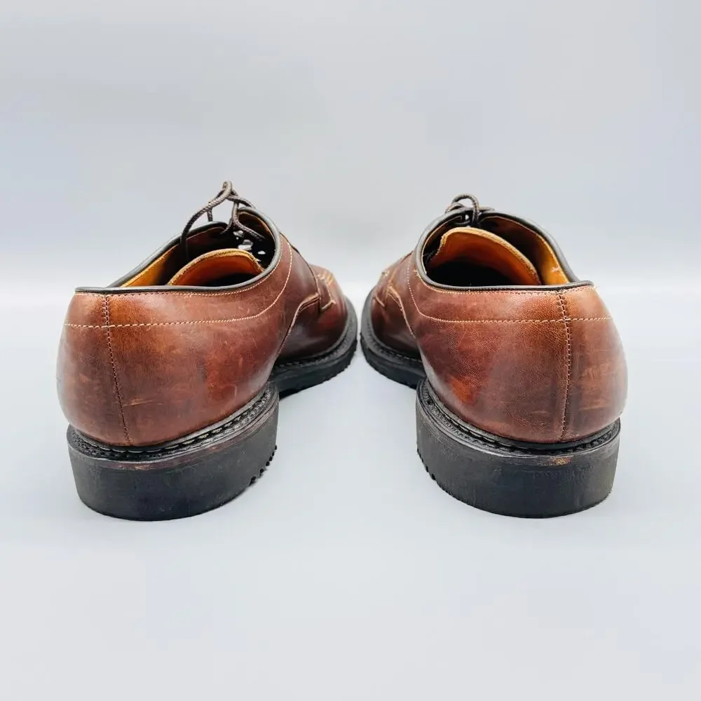 Allen Edmonds Shoes Mens 11 Brown Leather Derby Oxford Mapleton Split Toe USA
